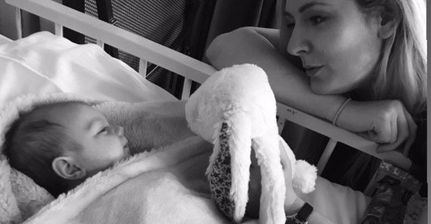 Parent's horror as baby daughter's fingers fall off in the bath after suffering a stroke in the womb