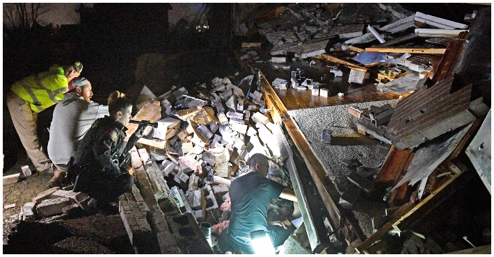 At least 19 killed as tornado rips through Tennessee