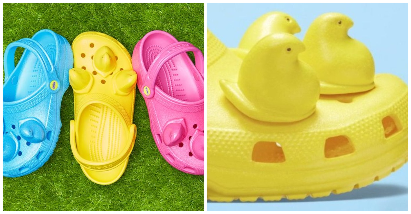 yellow peep crocs