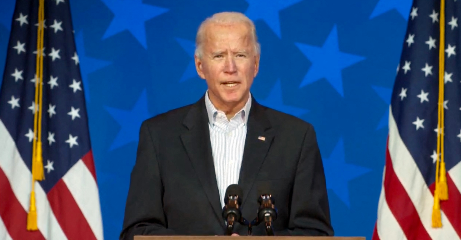 The Biden campaign release statement following Joe Biden's projected victory