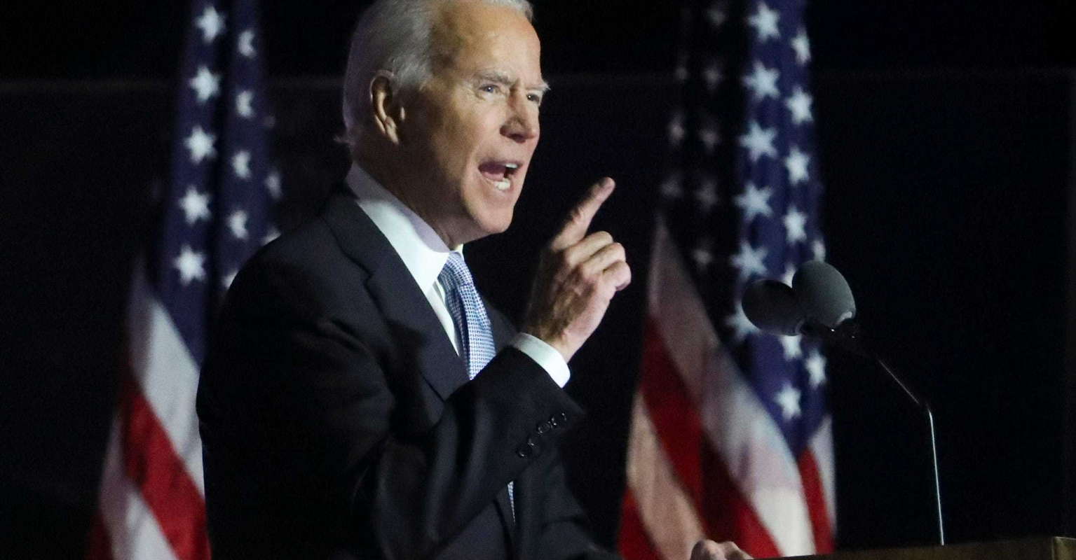 Joe Biden vows to unify the United States in first speech after being projected as the next president