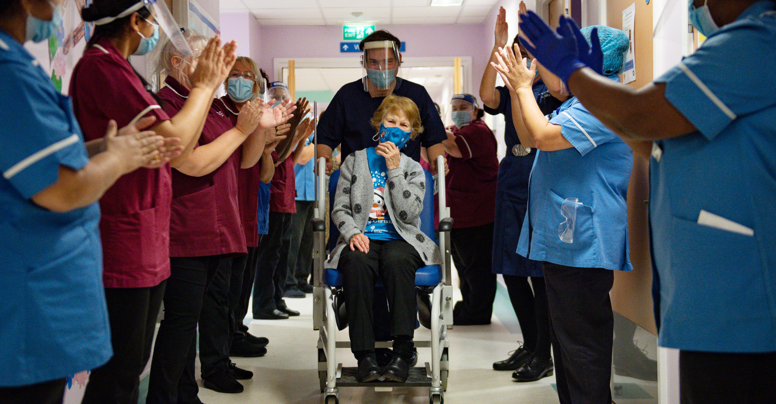 Woman, 90, becomes first person in the world to receive Pfizer/BioNTech Covid-19 vaccine