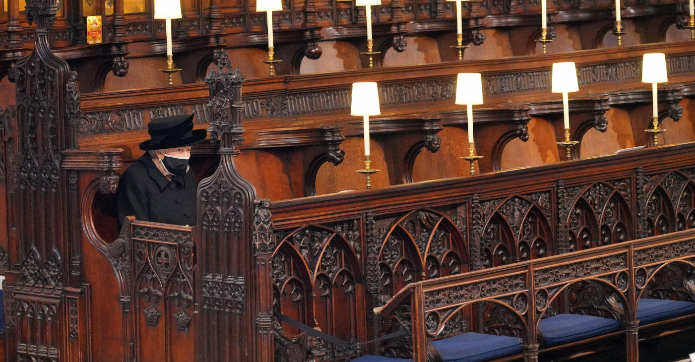 Social media flooded with praise for the Queen as she sits alone at Prince Philip's funeral