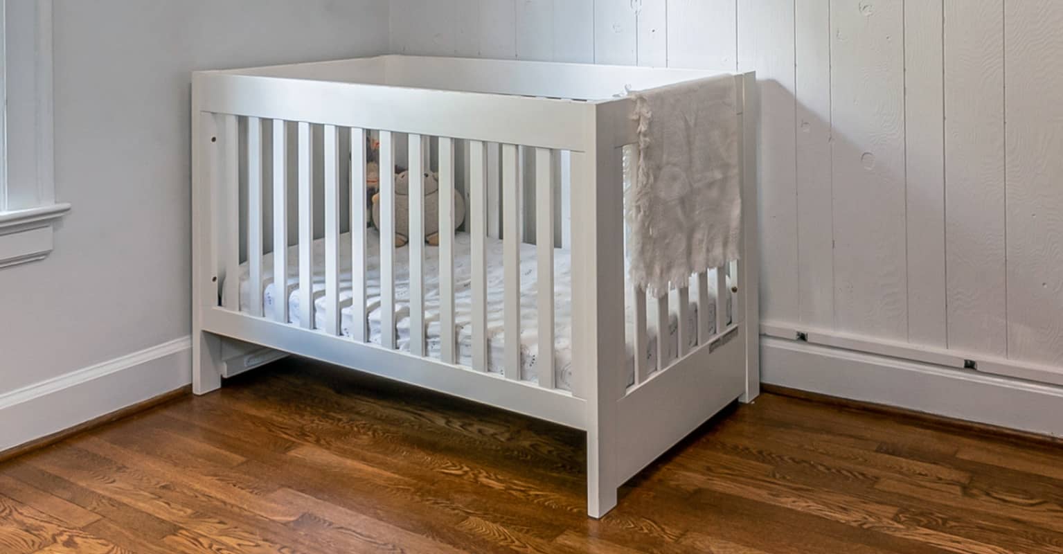 Baby monitor captures moment tree falls through roof, narrowly missing crib