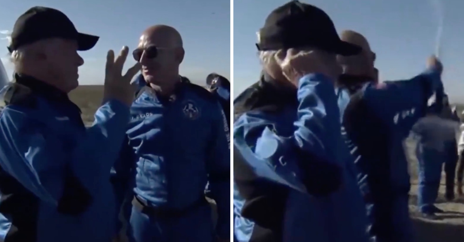 Bezos Awkward 'Awkward' Moment Jeff Bezos Cuts Off An Emotional William Shatner So He ...
