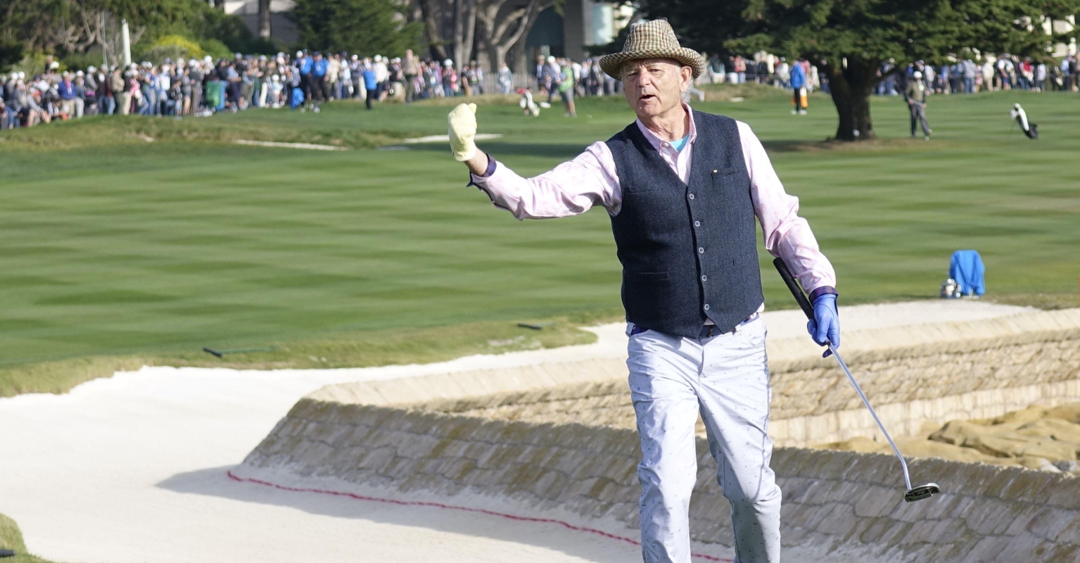 Bill Murray downs spectator's tequila during golf tournament
