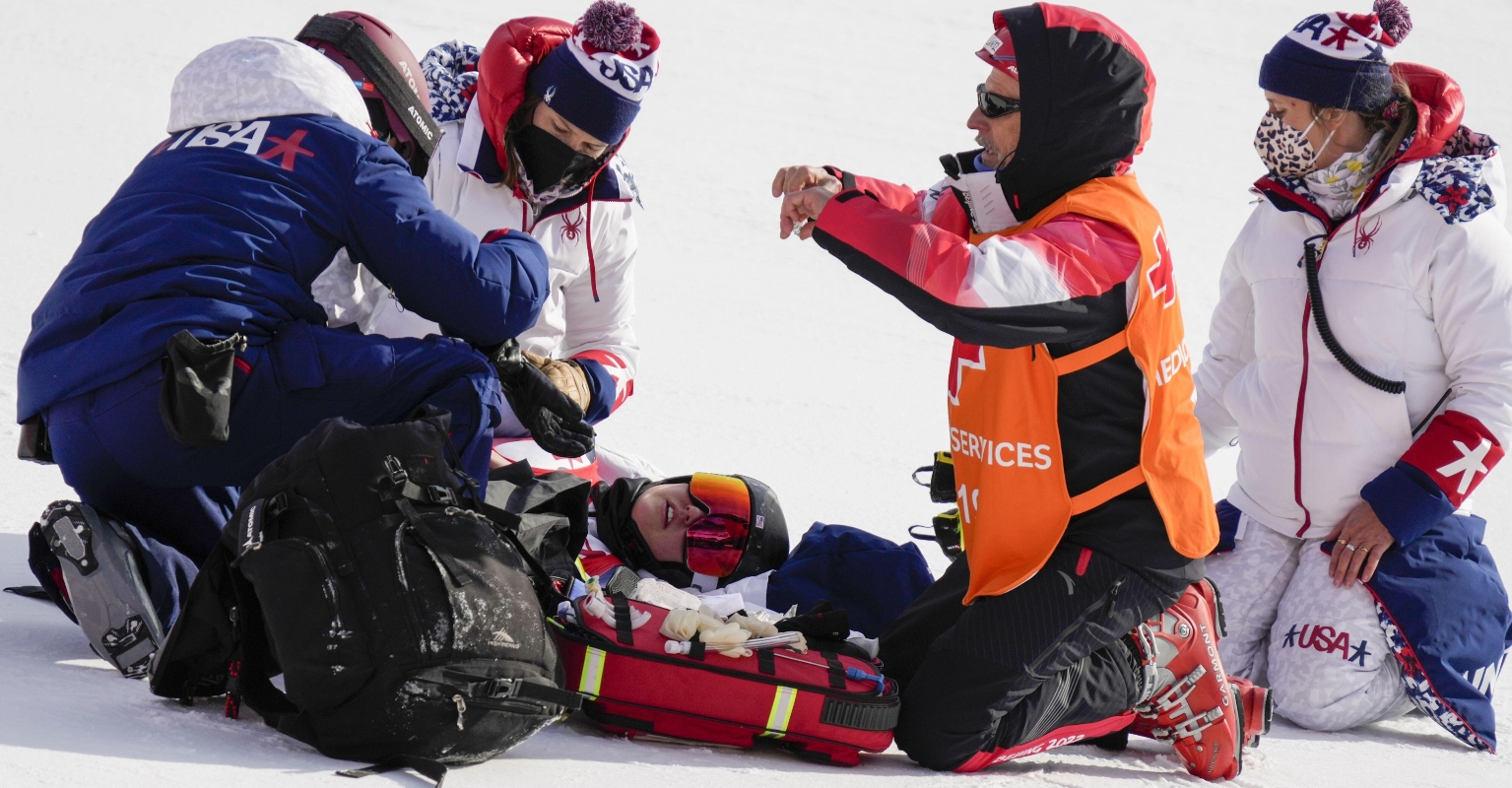 Team USA skier 'alert and responsive' after suffering nasty crash during slalom