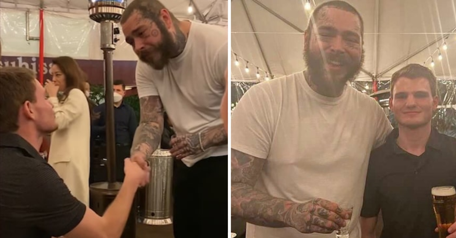 Post Malone Walks Over To Autistic Fan And Wishes Him A Happy 21st