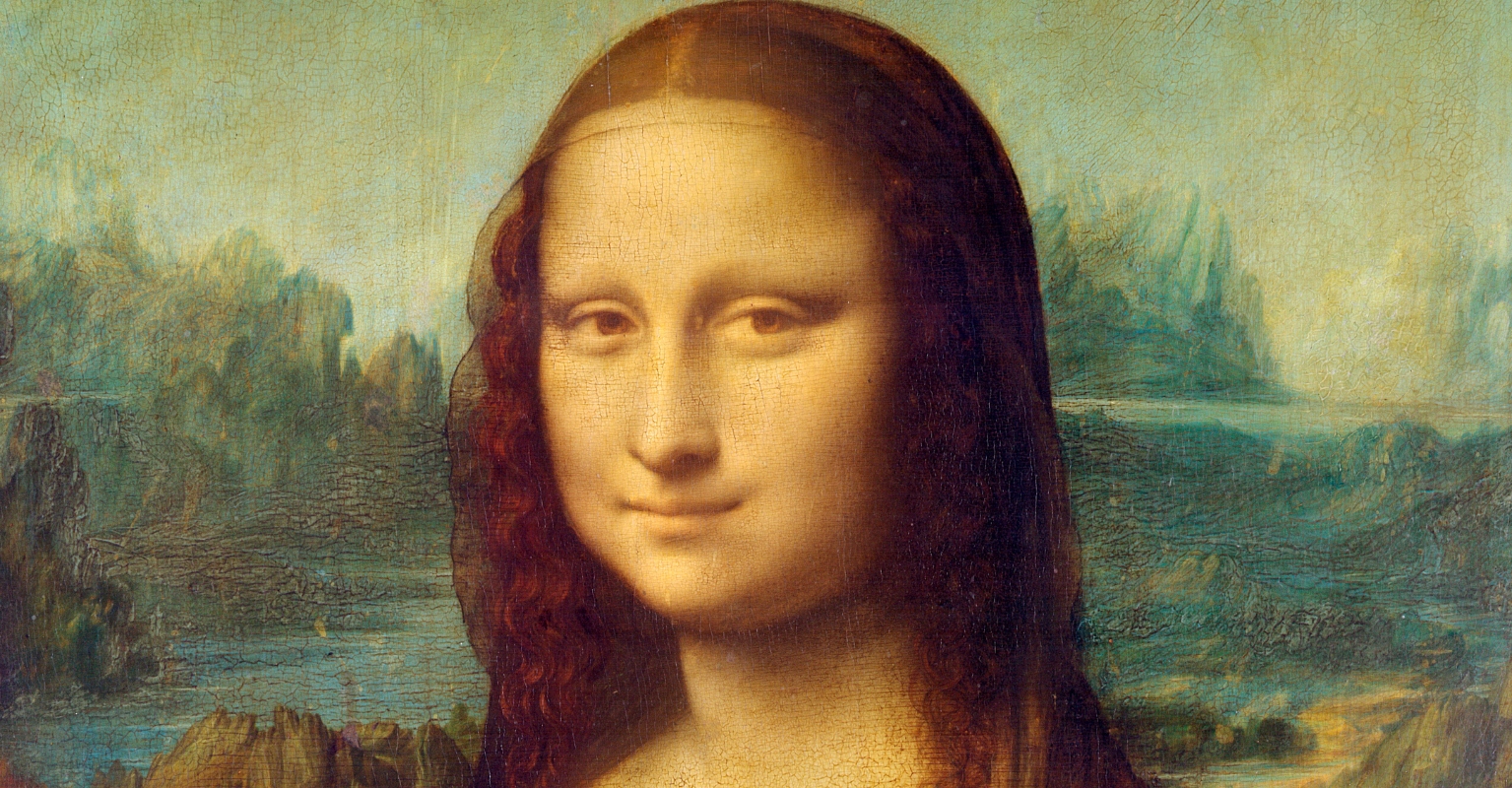 Man in wheelchair disguised as old lady throws cake at the Mona Lisa