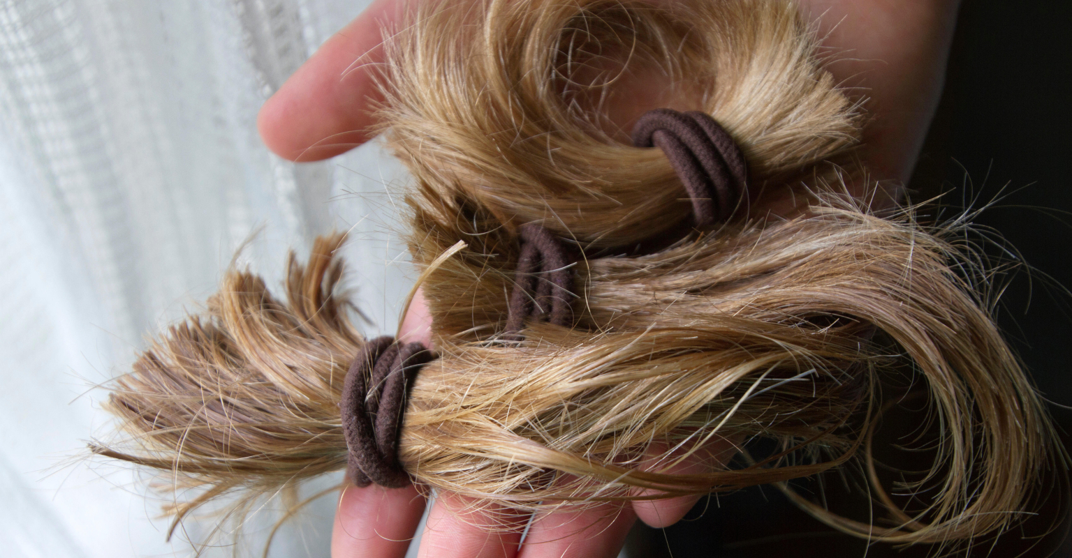 Mom with brain tumor lost her hair so her son grew his hair for years to make wig for her