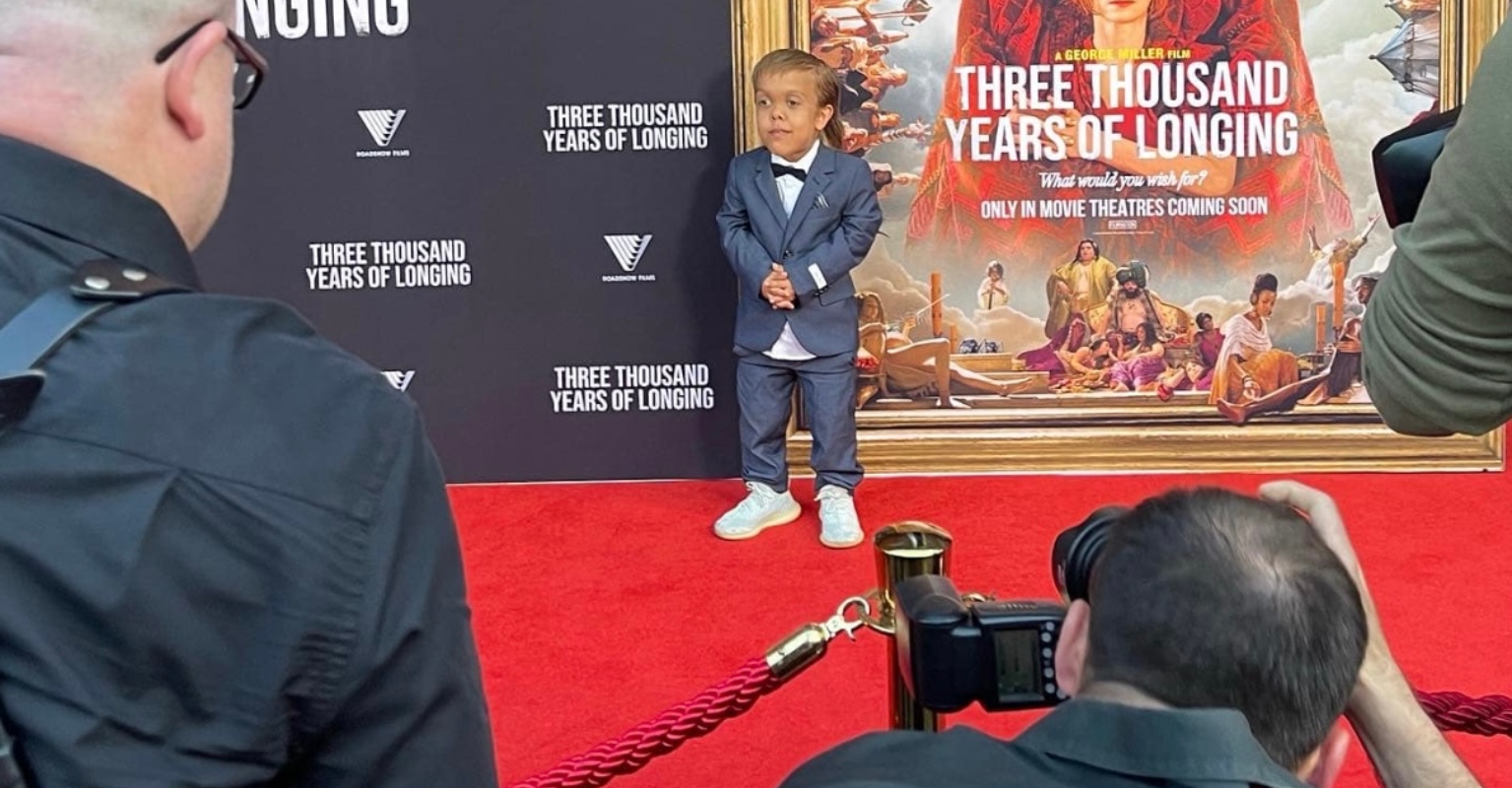 Quaden Bayles walks his first red carpet after landing movie role
