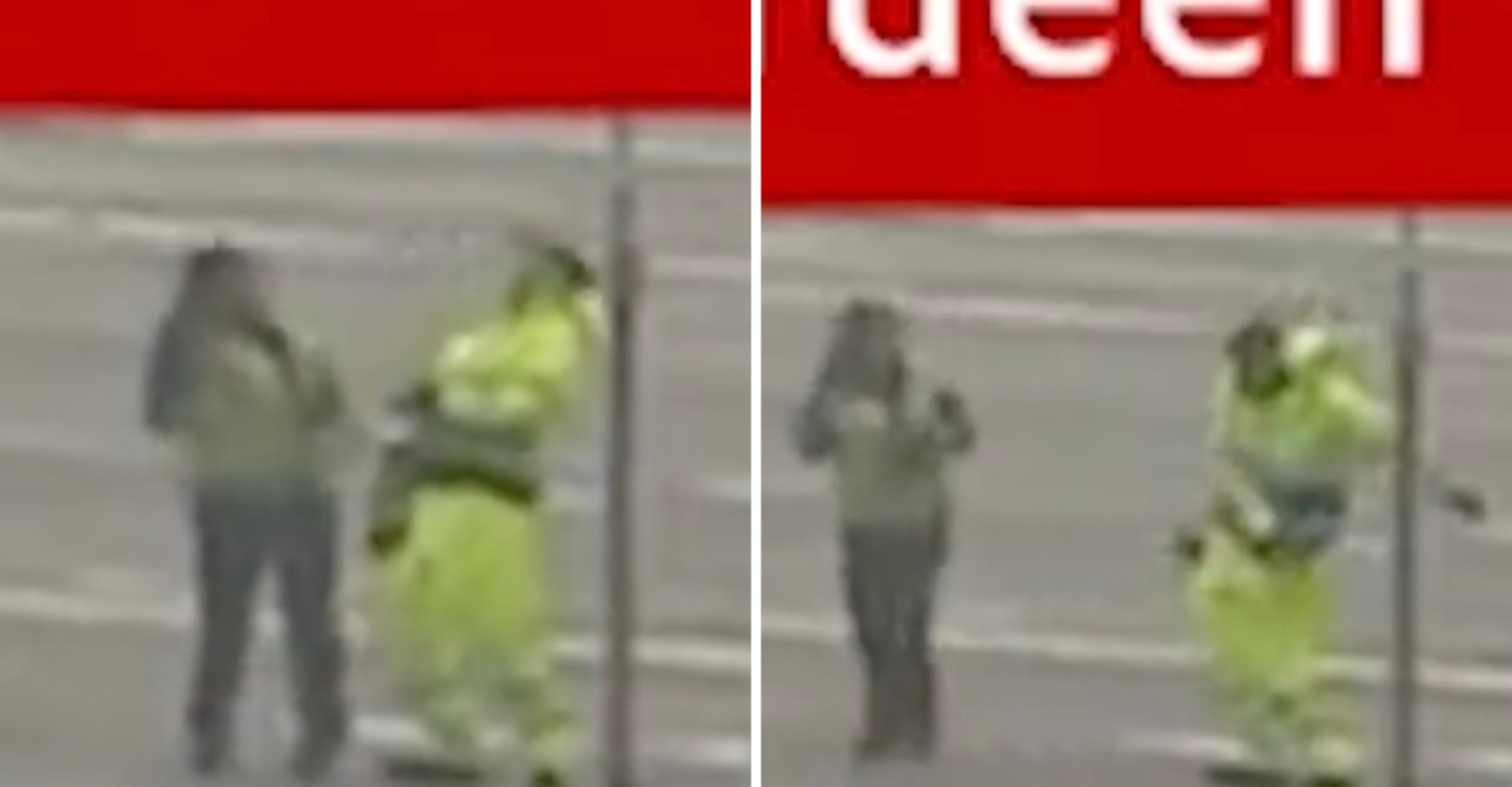 Investigation underway after airport staff spotted 'flossing' as nation awaited news of the Queen