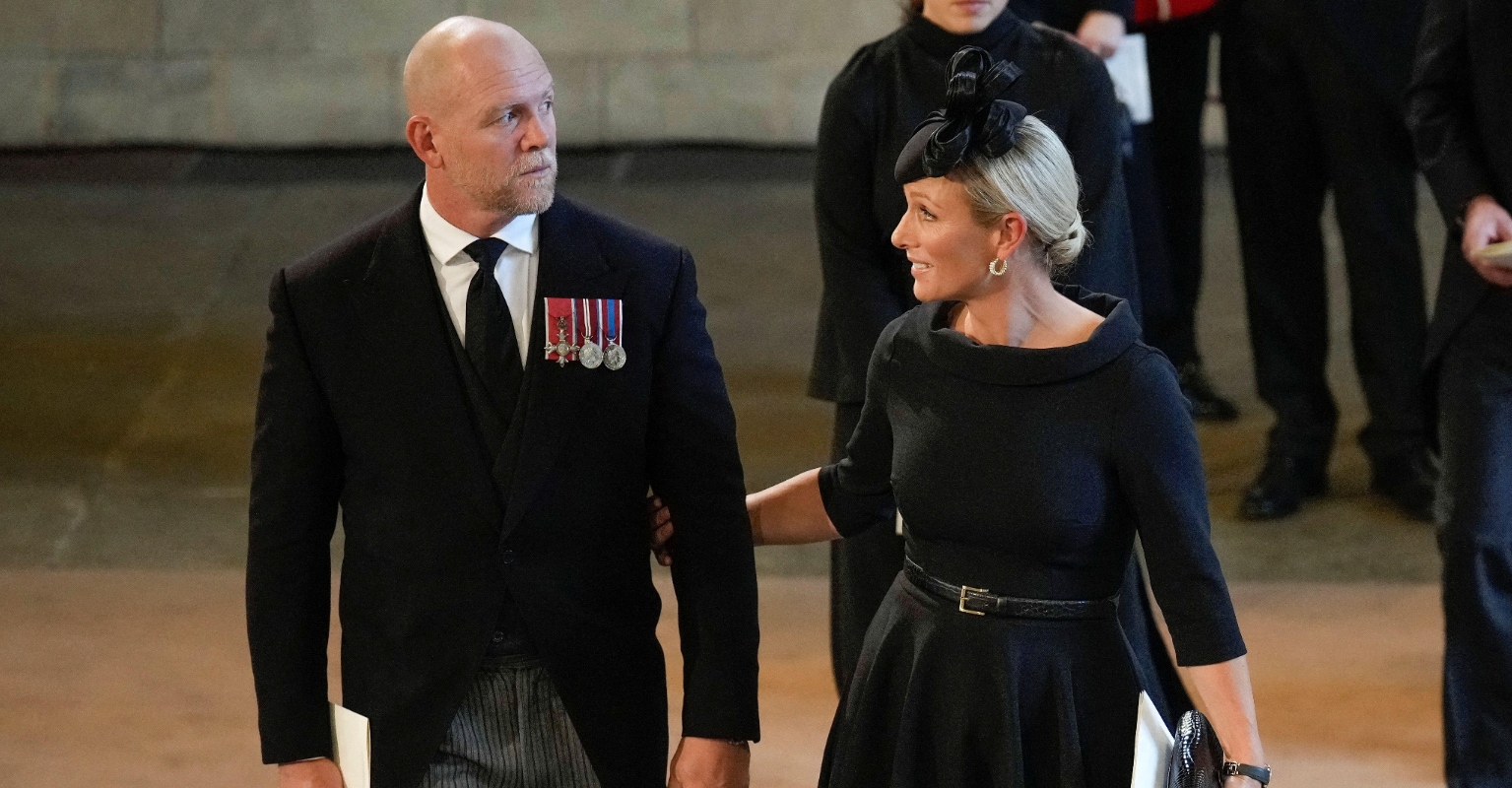 Former rugby player Mike Tindall baffles viewers by wearing medals to Queen's funeral
