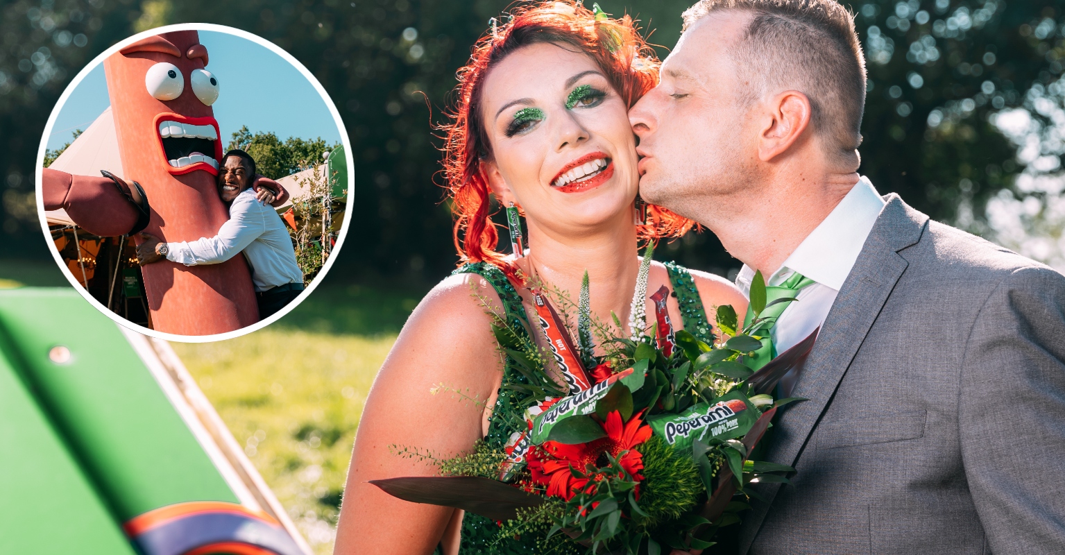 Couple ties the knot in a lavish Peperami-themed wedding