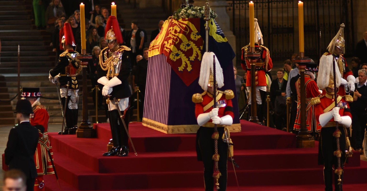The Queen's eight grandchildren hold vigil around her coffin