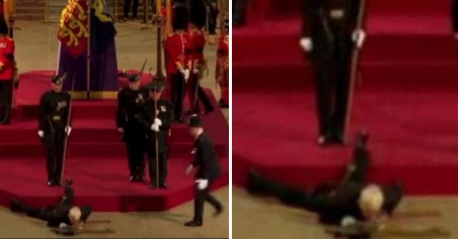 Royal Guard Collapses Near Queen's Coffin Prompting BBC To Suspend Live