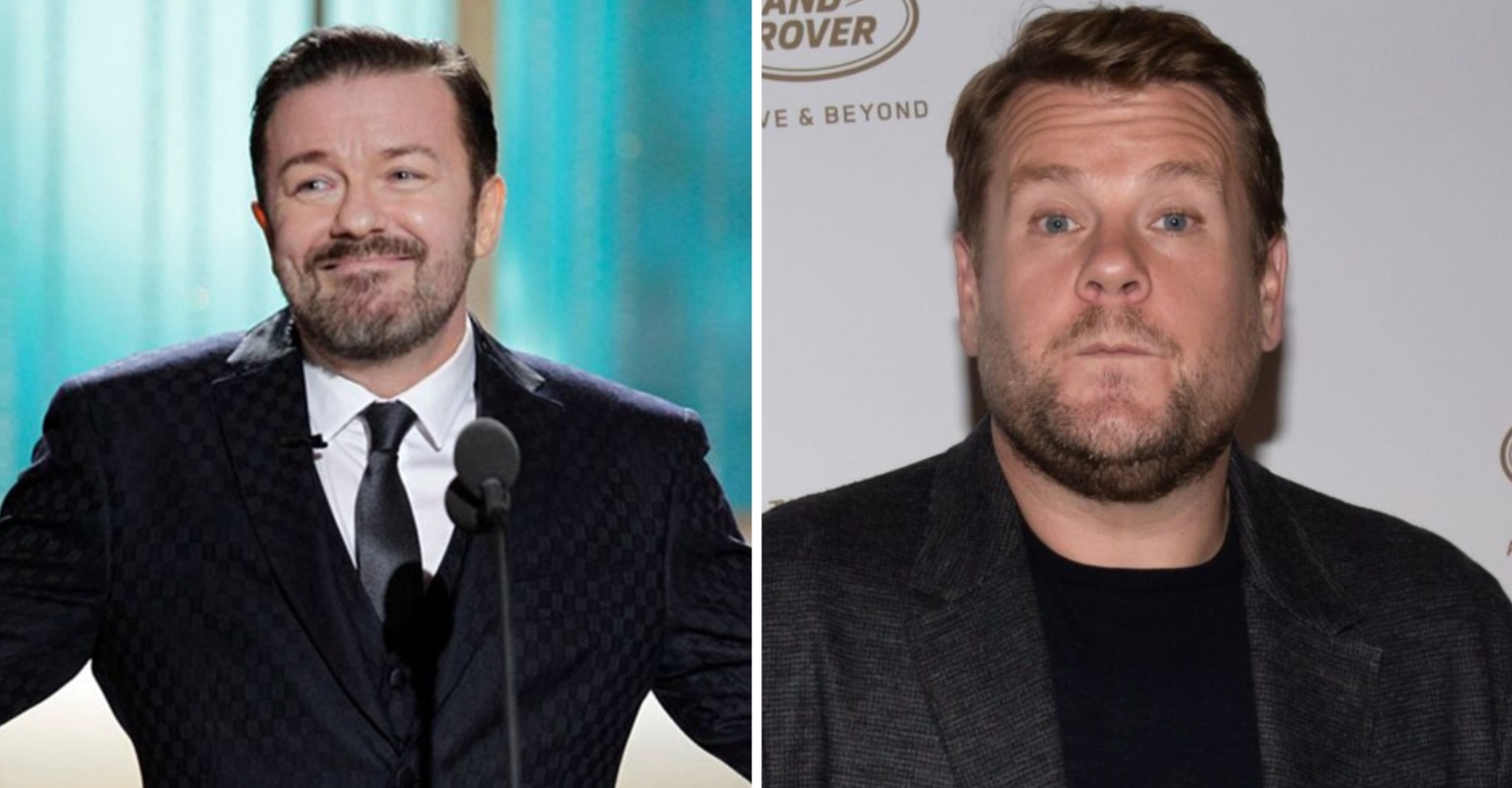 Ricky Gervais Reignites James Corden 'Feud' With 'Worst Dinner Party