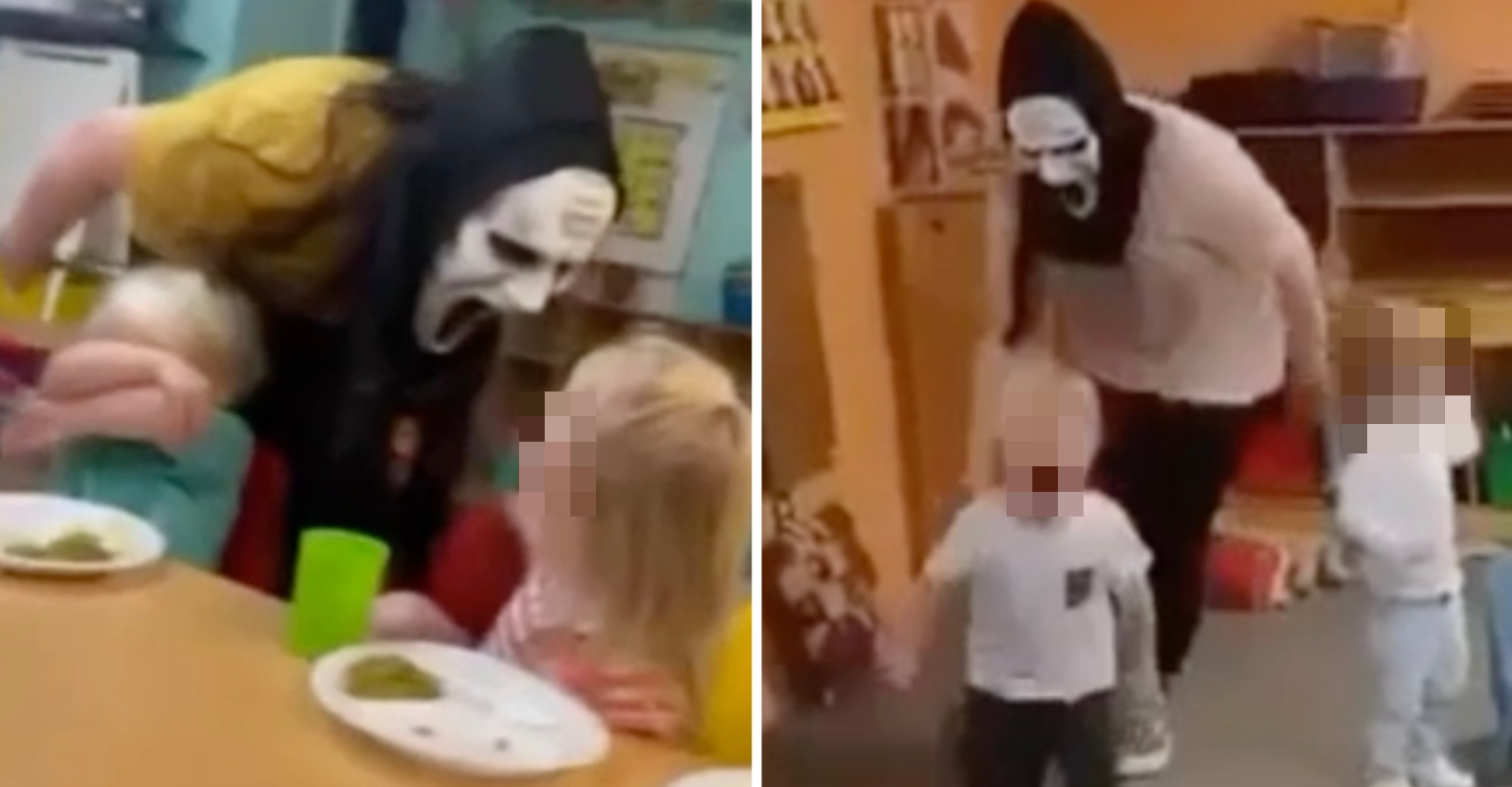 Daycare workers charged after wearing 'Scream' mask to scare kids