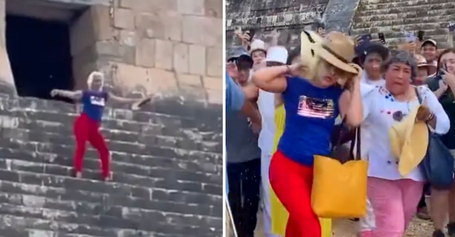 Woman Fined After Climbing Ancient Mayan Pyramid