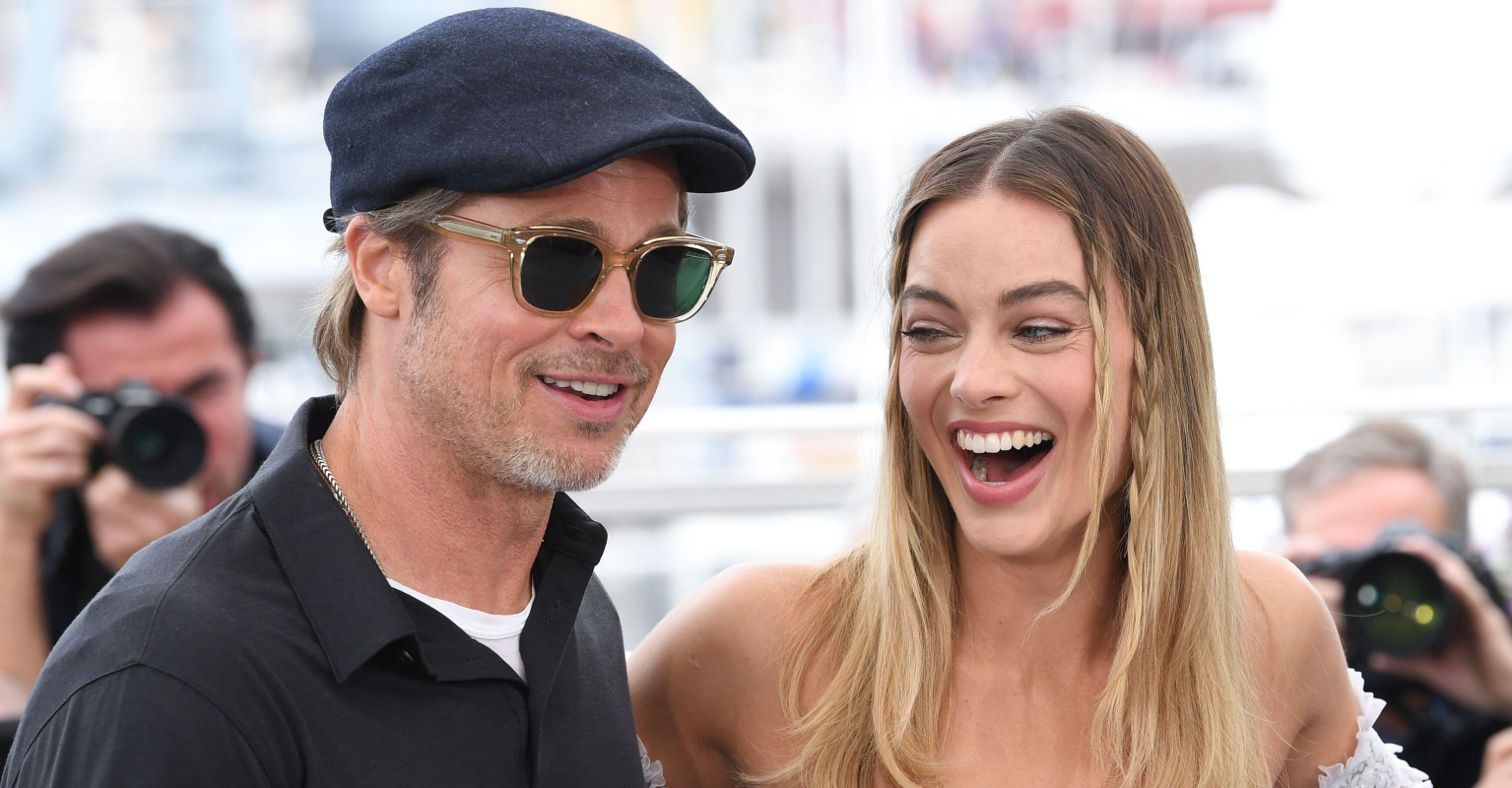 Margot Robbie said she snuck in unscripted kiss with Brad Pitt because it was her 'only chance'