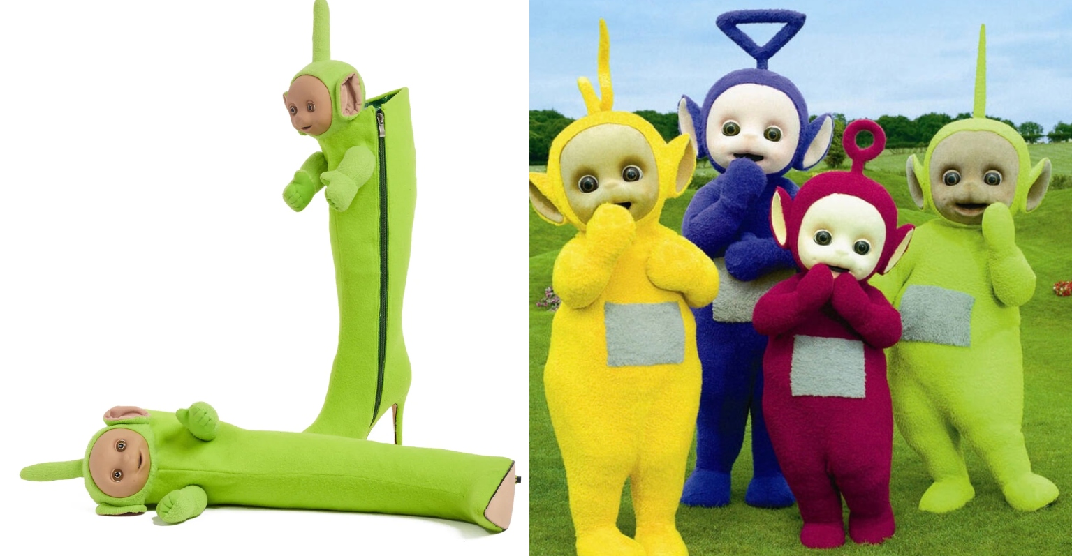 Designer Releases 2,500 Teletubby Boots And They're Absolutely Wild