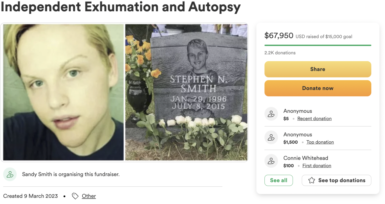 Body Of Buster Murdaugh's Slain Classmate Stephen Smith Is Exhumed And