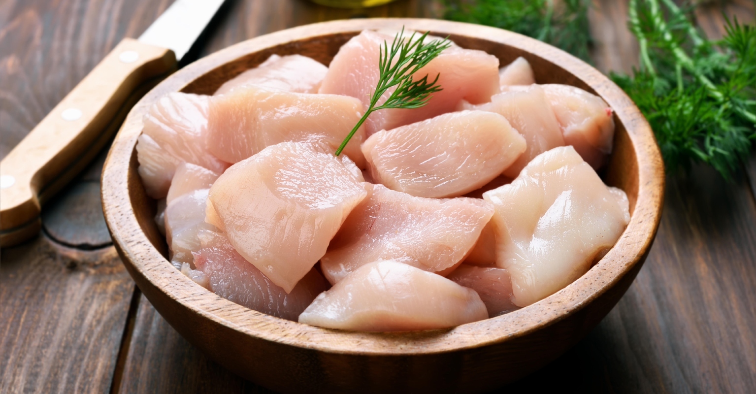 Man caught on camera eating raw chicken after grocery shopping