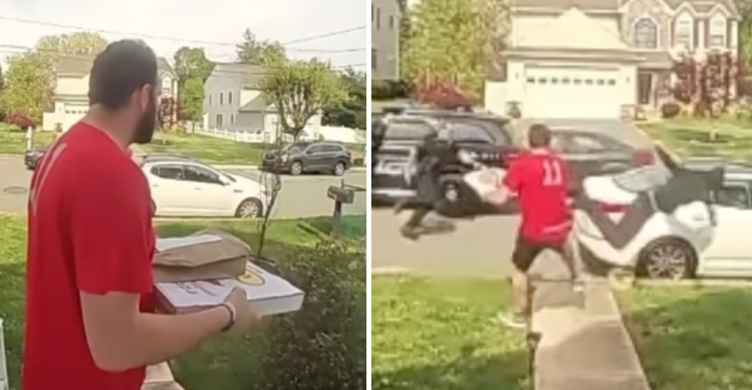 Pizza Delivery Man Ends HighSpeed Chase By Tripping Suspect Fleeing