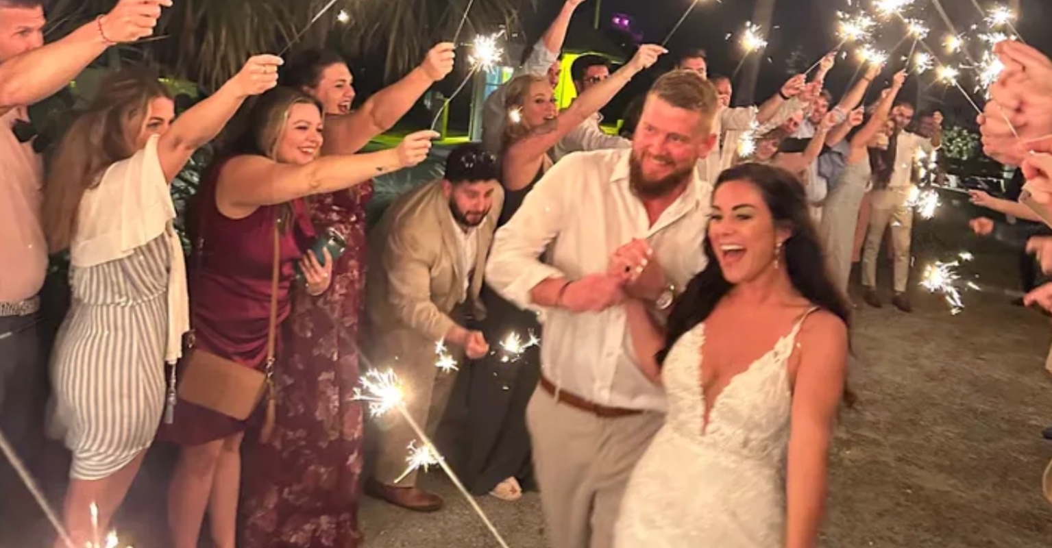 Bride killed and groom hospitalized moments after leaving their wedding reception