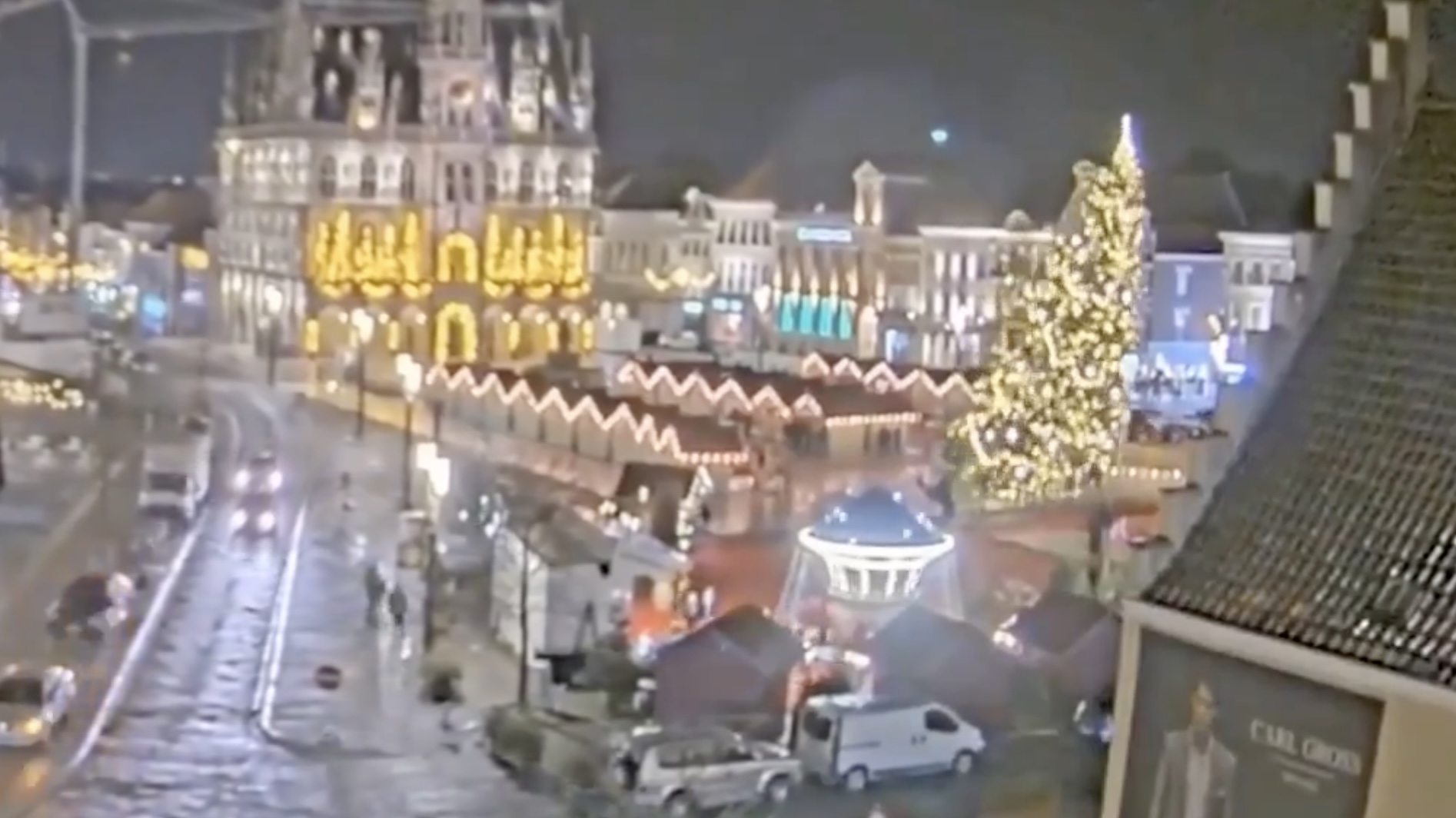 Woman, 63, killed by falling 65ft Christmas tree at festive market