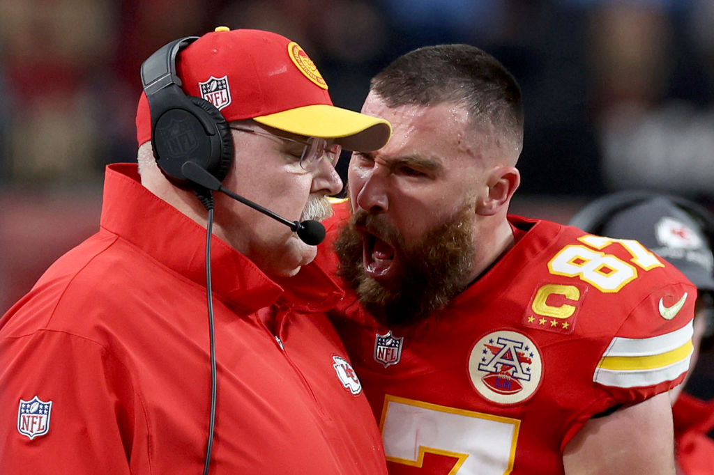 Taylor Swift fans are calling for the singer to 'break up' with Travis Kelce as he blows up at coach Andy Reid